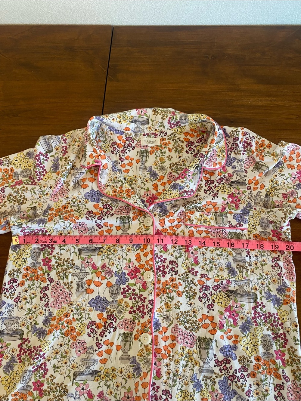 BedHead Women’s Floral Capri Pajama Set 3/4 sleeve - Picture 5 of 16